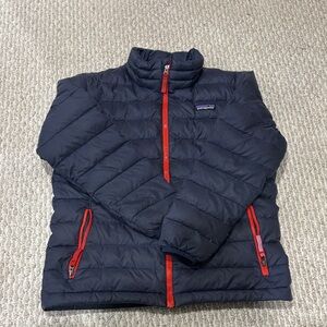 Kids Boy or girl Patagonia jacket Navy Blue Jacket with Red Accents